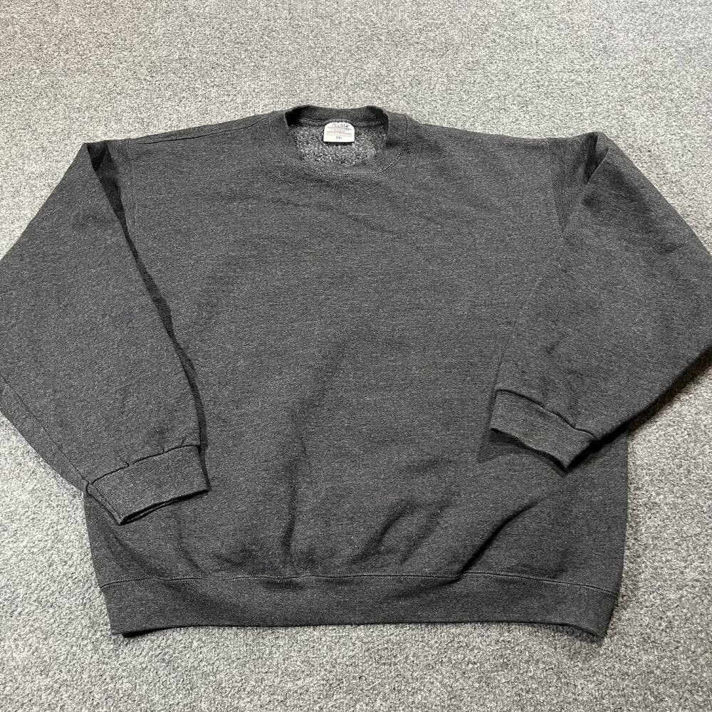Vintage Pluma Sweatshirt Mens 2XL Gray Pullover 50/50 Loose Crew Neck 90s